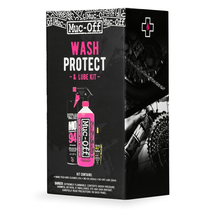 Muc Off Muc-Off Wash, Protect & Lube Kit | Complete Bike Cleaning & Maintenance Kit | Includes Nano Tech Bike Cleaner, MO-94 Protect Spray & Dry Chain Lube - Image 2